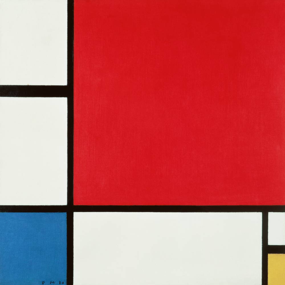 Composition in red, blue… van Piet Mondriaan