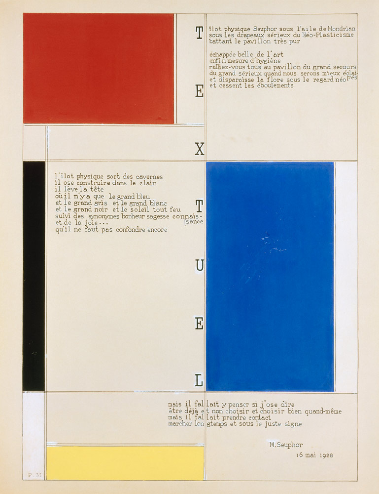 Tableau-Poeme van Piet Mondriaan