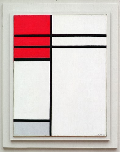 Composition (A) in Red and White van Piet Mondriaan