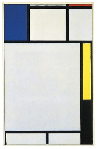 Composition with blue van Piet Mondriaan