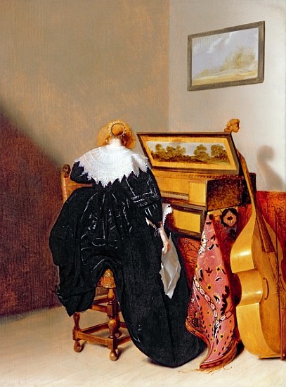 Lady seated by a Virginal van Pieter Codde