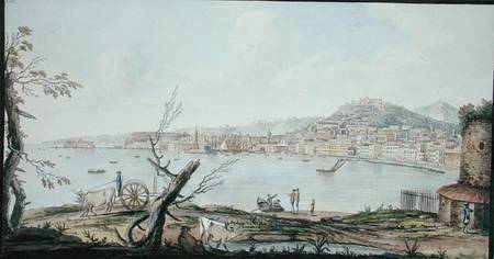 Bay of Naples from sea shore near the Maddalena Bridge, plate 4 from 'Campi Phlegrai: Observations o van Pietro Fabris