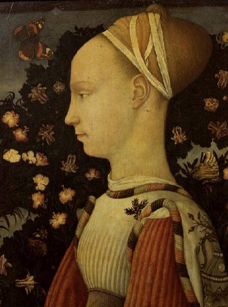 Portrait of Ginevra d'Este van Pisanello