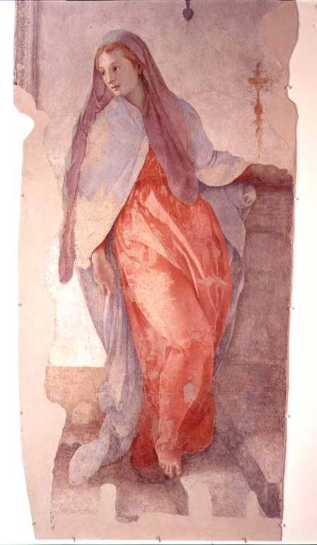 The Annunciation, detail of the Virgin van Pontormo,Jacopo Carucci da