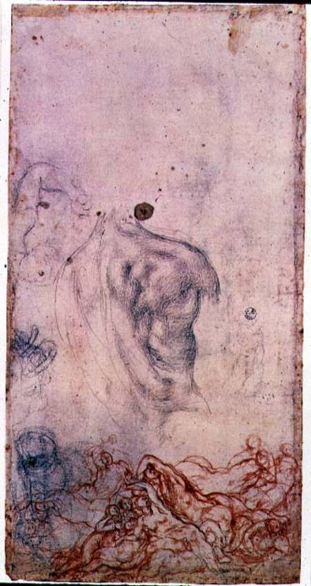 Study for a portrait of Cosimo I Giovinetto with other studies of writhing bodies van Pontormo,Jacopo Carucci da
