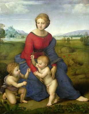 Madonna in the Meadow, 1505 or 1506 (panel) van (Raffael) Raffaello Santi