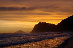 Abendstimmung am Atlantik-Strand von Camburi