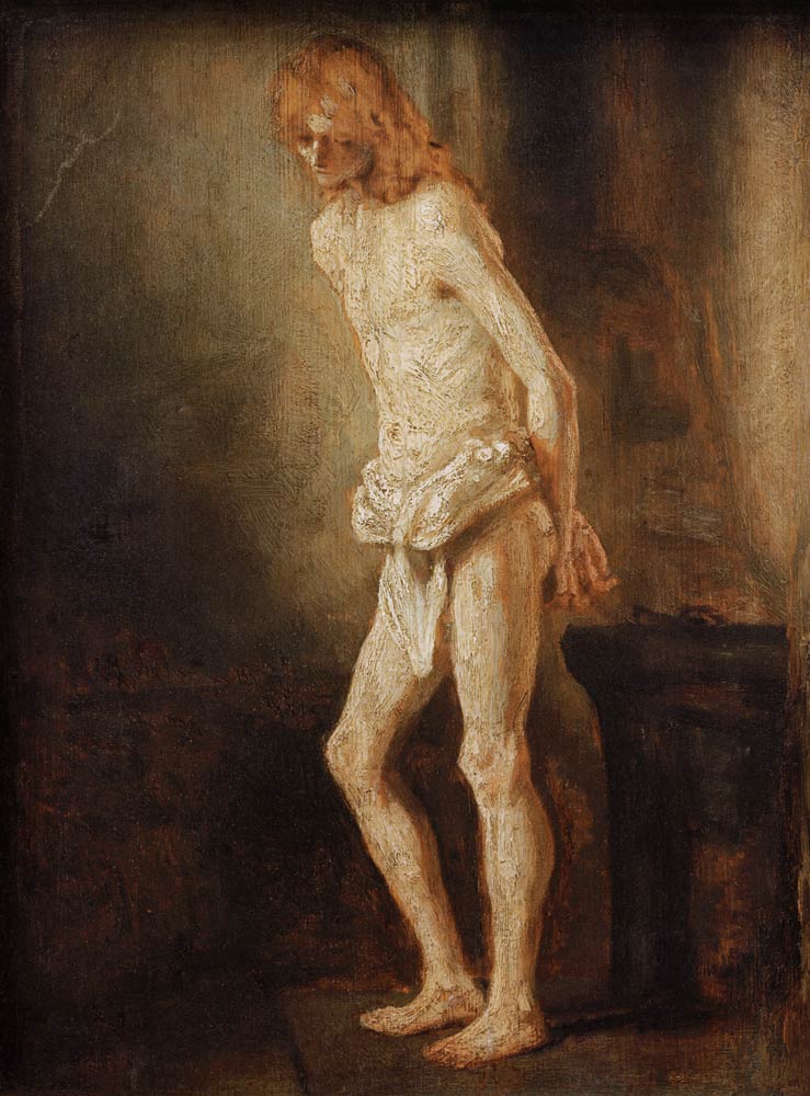 Rembrandt, Christus an der Geißelsäule van Rembrandt van Rijn