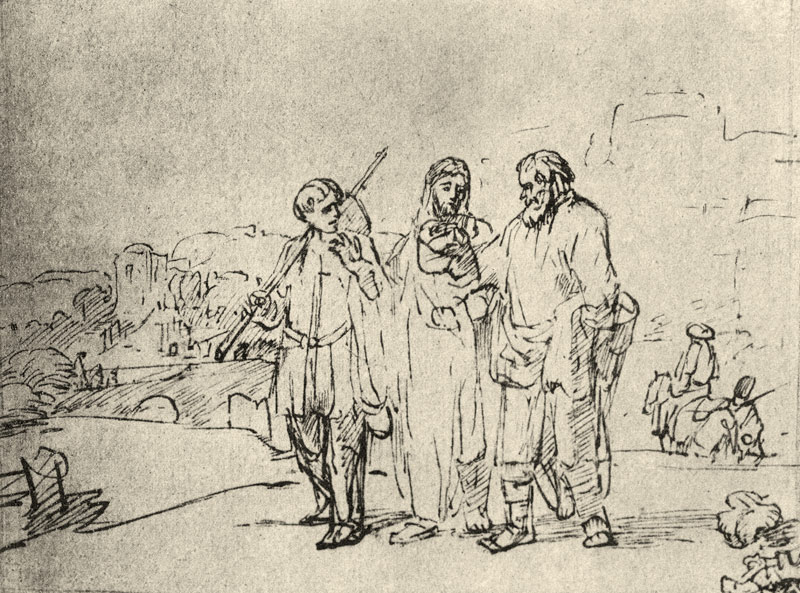 Der Gang nach Emmaus van Rembrandt van Rijn