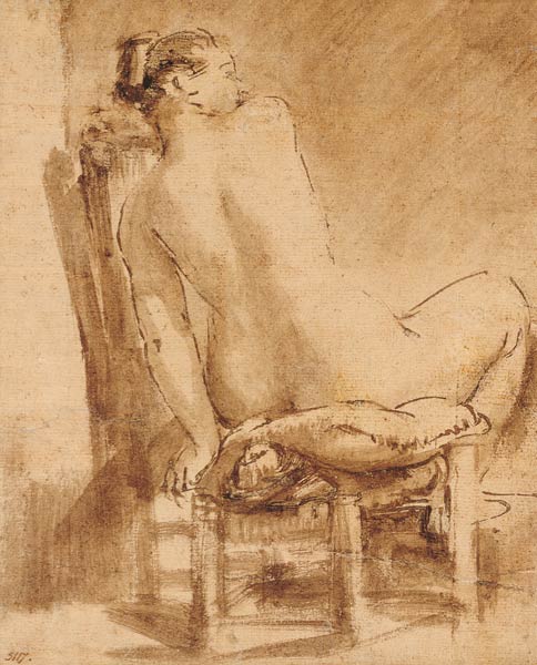 Weiblicher Rückenakt. van Rembrandt van Rijn