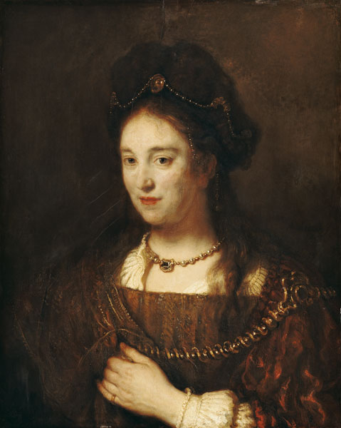 Rembrandts Gattin Saskia. van Rembrandt van Rijn