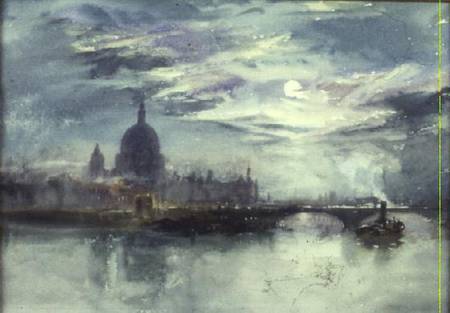 View of the Thames with St. Paul's in the Distance van Richard Henry Wright