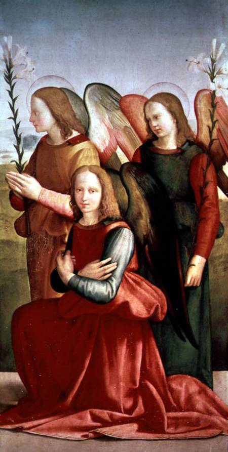 Three Angels (panel) van Ridolfo Ghirlandaio