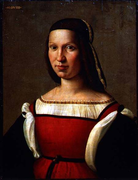 Portrait of a woman van Ridolfo Ghirlandaio
