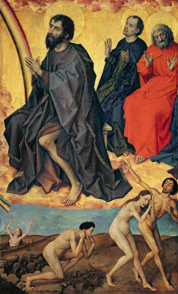 The Damned on their way to Hell and the Heavenly realm of Saints, from the Last Judgement van Rogier van der Weyden