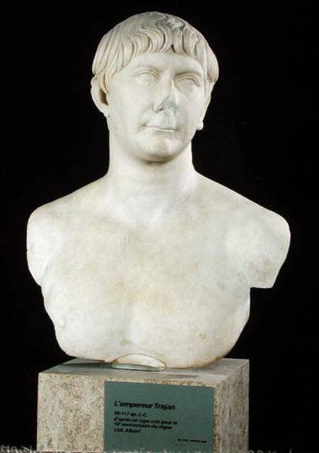 Bust of Trajan (53-117) van Roman