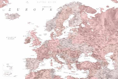 Piper detailed map of Europe