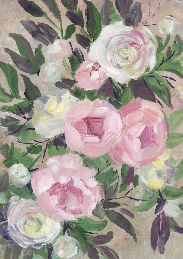 Zoye painterly bouquet van Rosana Laiz Blursbyai