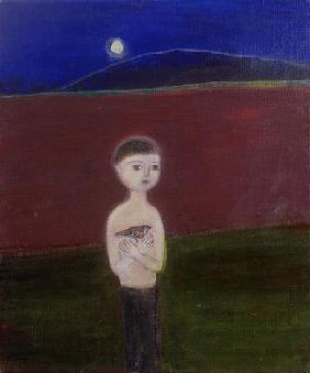 Boy in the Moonlight, 2002 acrylic on canvas) 