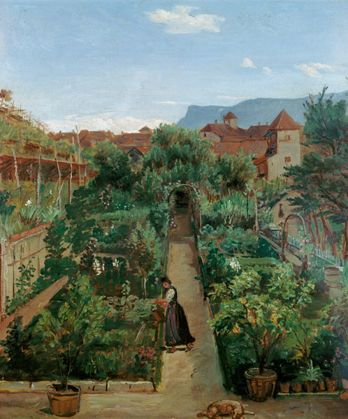 The Ottmannsgutes' Flower Garden in Merano van Rudolf Friedrich Wasmann