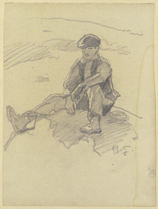 Sitting shepherd van Rudolf Gudden