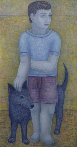 Boy with Dog van Ruth  Addinall