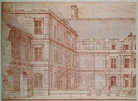 North Facade of the Palais de Luxembourg (pen & ink on paper)