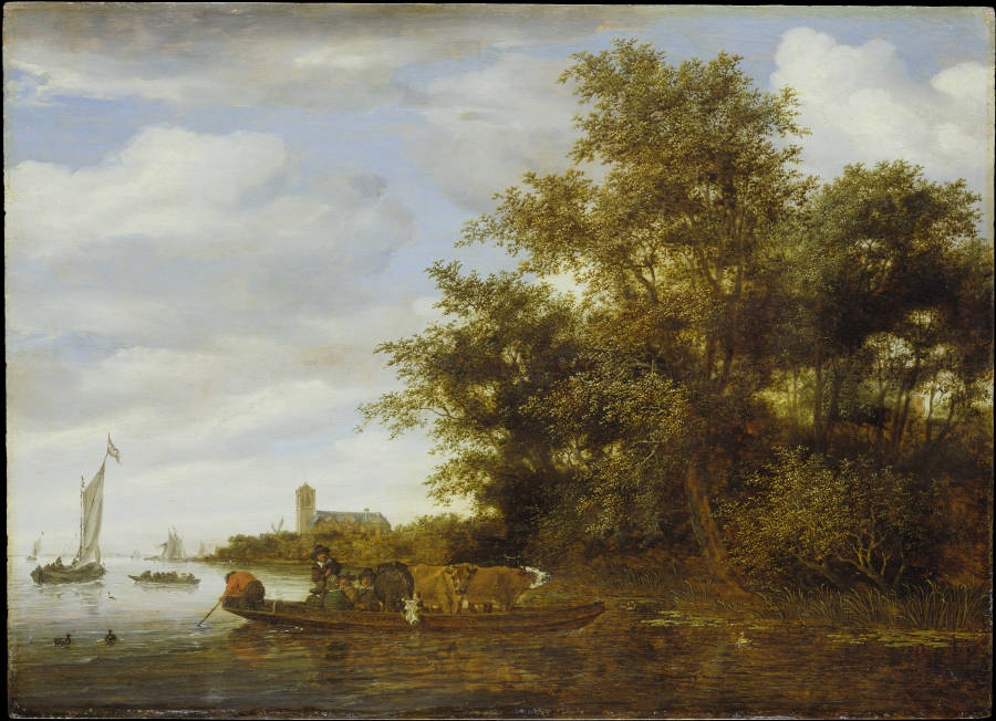 River Landscape with Ferry van Salomon van Ruysdael