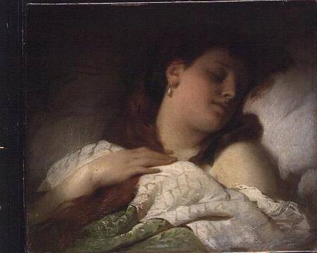 Sleeping Woman van Sándor Liezen-Mayer