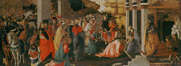 Anbetung der Heiligen Drei Könige van Sandro Botticelli