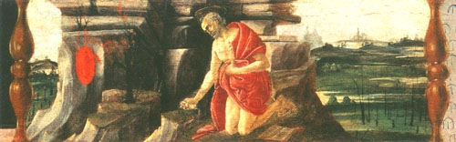 Der büßende Hieronymus (Predella des San Marco-Altars) van Sandro Botticelli