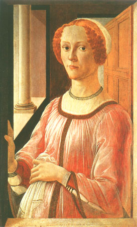 Porträt einer Dame van Sandro Botticelli