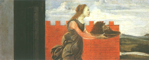 Salome mit dem Haupt Johannes des Täufers van Sandro Botticelli