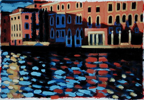 Winter Morning, Grand Canal (oil on card)  van Sara  Hayward