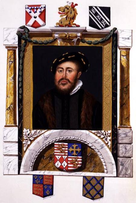 Portrait of Charles Brandon (1488-1545) Duke of Suffolk as a Young Man (w/c & gouache on paper) van Sarah Countess of Essex