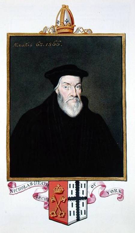 Portrait of Nicholas Heath (c.1501-78) Archbishop of York from 'Memoirs of the Court of Queen Elizab van Sarah Countess of Essex