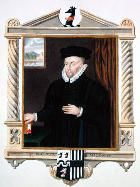Portrait of Sir Walter Mildmay (c.1520-89) from 'Memoirs of the Court of Queen Elizabeth' after a po van Sarah Countess of Essex