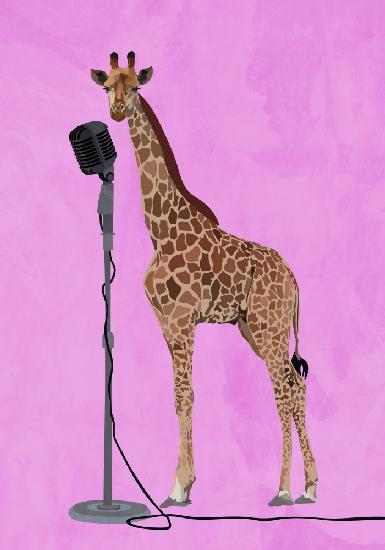 Giraffe Microphone Pink 01