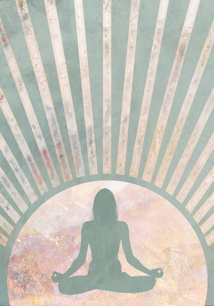 Yoga Boho Sun Rise Green 5 van Sarah Manovski