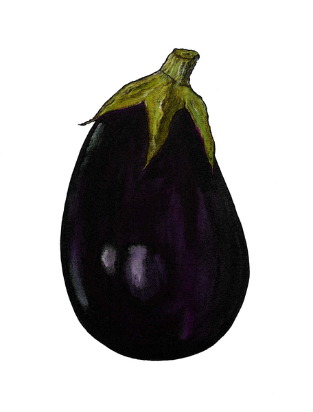 Purple aubergine van Sarah Thompson-Engels