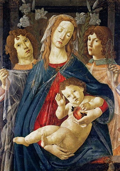Virgin of the Pomegranate van (school of) Sandro Botticelli