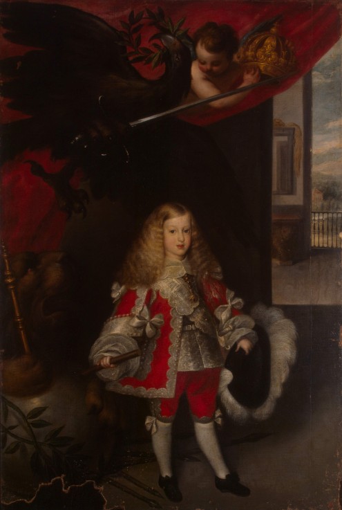 Portrait of Charles II of Spain as a Child van Sebastian de Herrera Barnuevo
