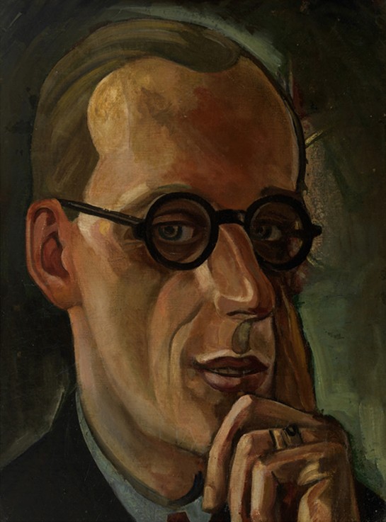 Portrait of the composer Sergei Prokofiev (1891-1953) van Sergei Jurijewitsch Sudeikin