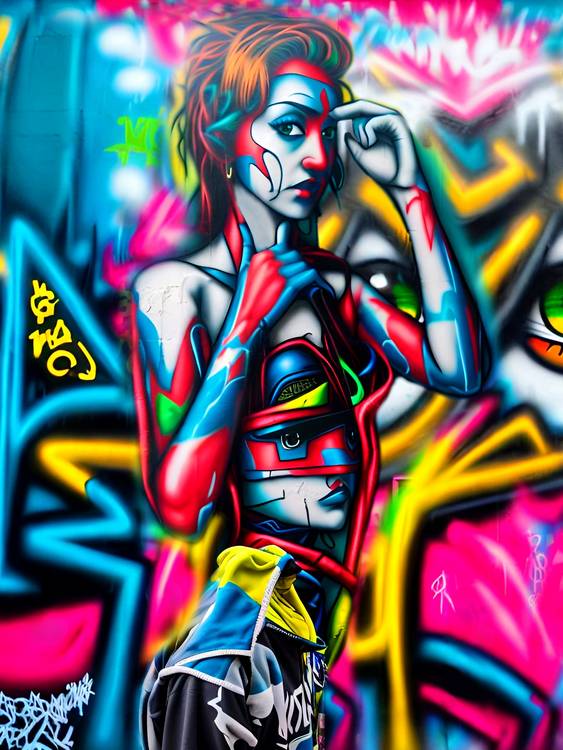 Graffiti Girl van Siegfried Schreck