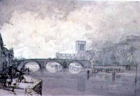 The Abbey and Nungate Bridge, Haddington, East Lothian van Sir Augustus Wall Callcott