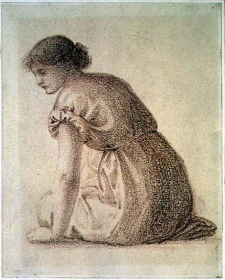 A Seated Figure of a Woman van Sir Edward Burne-Jones