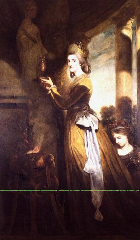Mrs. Peter Beckford, 1781-2 The wife of a Dorset Gentleman portrayed making a libation to the Greek van Sir Joshua Reynolds