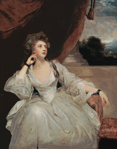 Portrait of Mrs. Stanhope (oil on canvas) van Sir Joshua Reynolds