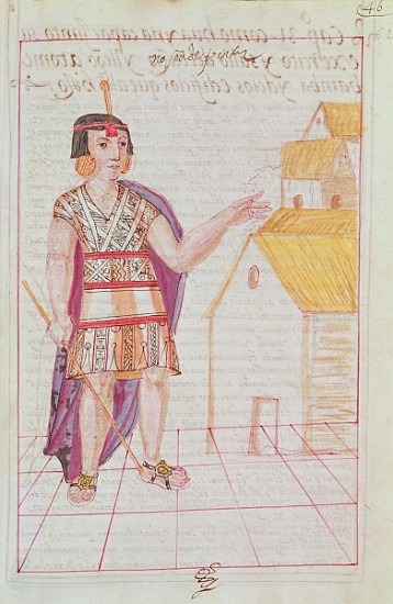 Illustration from ''Historia y Genealogia Real de los Reyes Incas del Peru, de sus hechos, costumbre van Spanish School