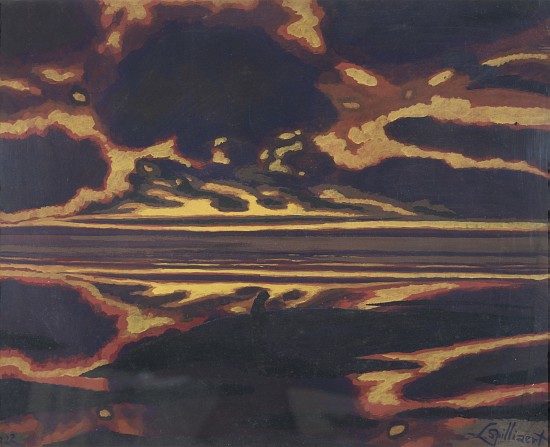 Seascape with Setting Sun van Leon Spilliaert